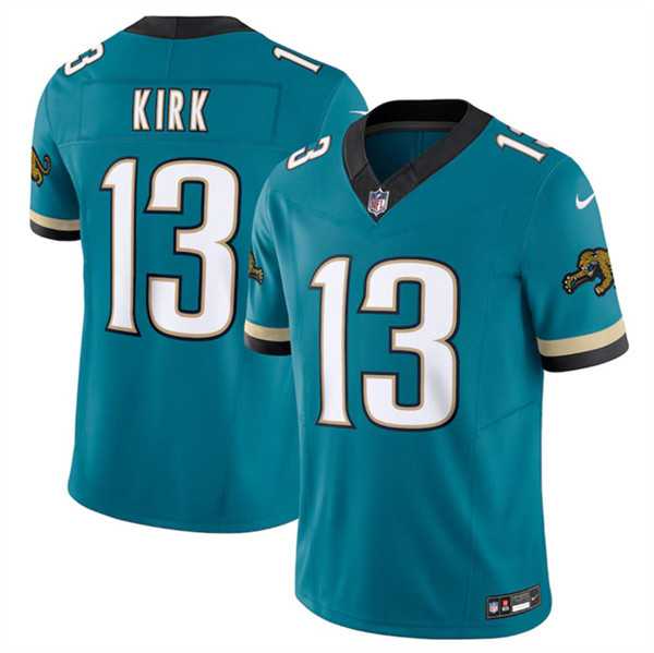 Men & Women & Youth Jacksonville Jaguars #13 Christian Kirk Teal 2024 F.U.S.E. Prowler Throwback Vapor Limited Football Stitched Jersey